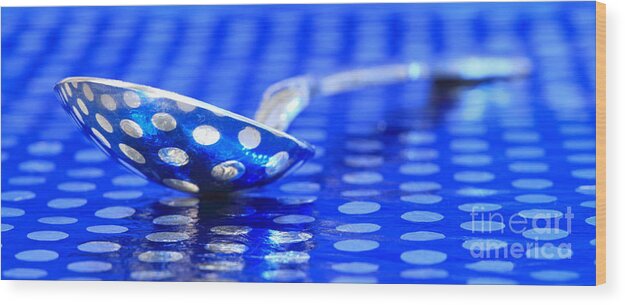 Spoon Wood Print featuring the photograph Polka Dot Spoon 2 by Pattie Calfy
