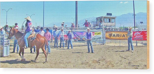 Sky Wood Print featuring the photograph Rodeo Days by Marilyn Diaz