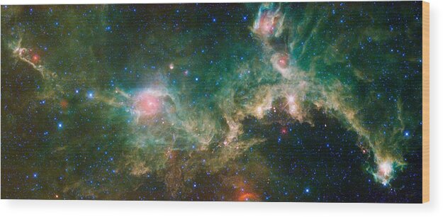 Alien Wood Print featuring the photograph Seagull Nebula by Celestial Images
