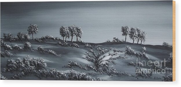 Scenic.scenic Paintings Wood Print featuring the painting Silent Meadow by Kenneth Clarke
