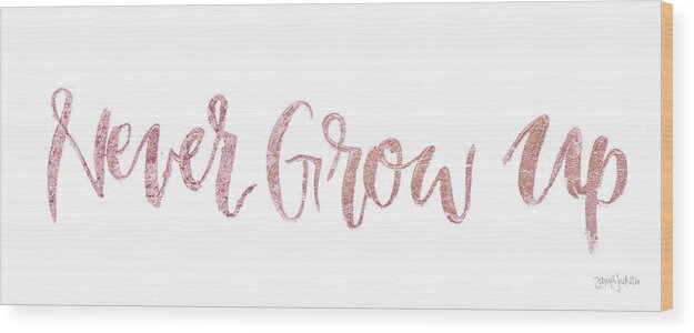 Baby Wood Print featuring the painting Sweet Baby Girl Iv Pink by Jenaya Jackson