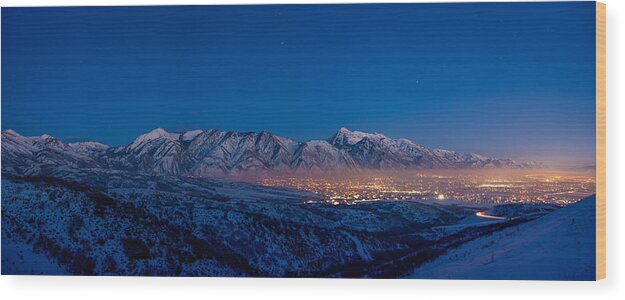 Utah Wood Print featuring the photograph Utah Valley by Chad Dutson