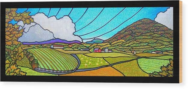 Autumn Wood Print featuring the painting Valley View by Jim Harris