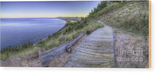 Sleeping Bear Wood Print featuring the photograph View from Empire Bluff by Twenty Two North Photography
