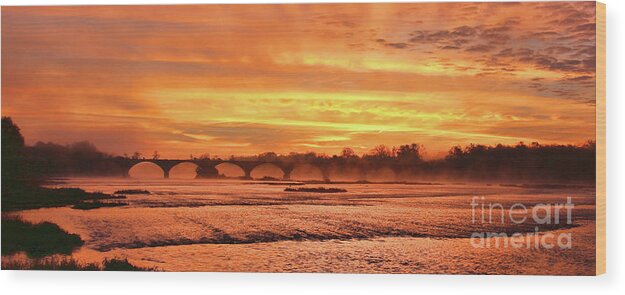 Interurban Bridge Wood Print featuring the photograph Interurban Sunrise 5920 #1 by Jack Schultz