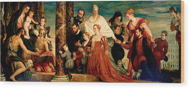 Paolo Veronese Wood Print featuring the painting The Madonna of the Cuccina Family #3 by Paolo Veronese