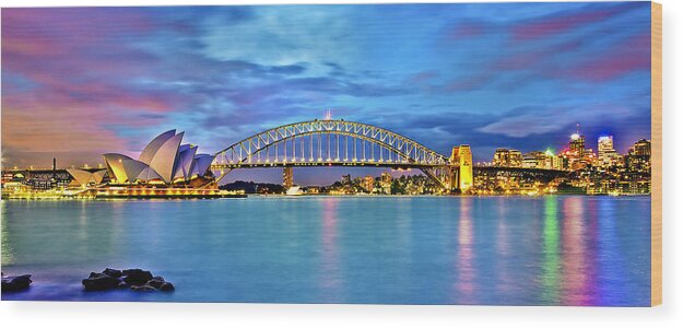 Sydney Wood Print featuring the photograph Blue Harbour by Az Jackson