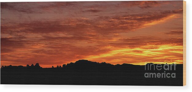 Utah Wood Print featuring the photograph Canyonland Skies by Jim Garrison
