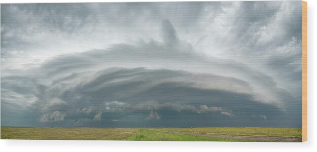 Panoramic Wood Print featuring the photograph Coming From The North by Scott Cordell