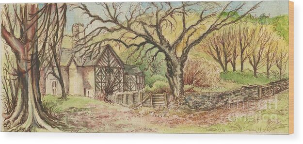 Art Wood Print featuring the painting Country Scene collection by Morgan Fitzsimons