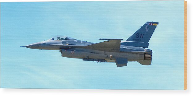 F16 Wood Print featuring the photograph F16 by Greg Fortier