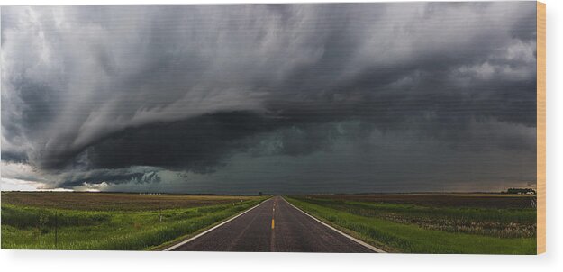 Storms Wood Print featuring the photograph Highway to Hell by Aaron J Groen