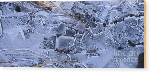 Ice Wood Print featuring the photograph Ice Crystal Art by Michele Penner