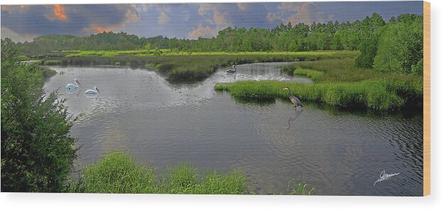 Nature Wood Print featuring the photograph Morning in the Low Country by Phil Jensen