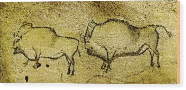 Bison Wood Print featuring the digital art Prehistoric Bison - La Covaciella by Weston Westmoreland