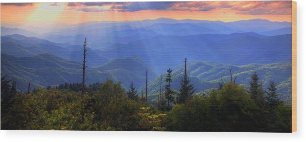 Nature Wood Print featuring the photograph Surreal Smokies by Doug McPherson