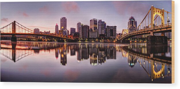 Pittsburgh Wood Print featuring the photograph The City of Bridges by Matt Hammerstein