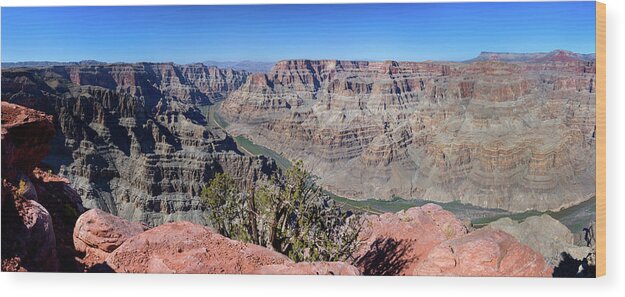 Grand Canyon Wood Print featuring the photograph The Grand Canyon Panorama by Andy Myatt
