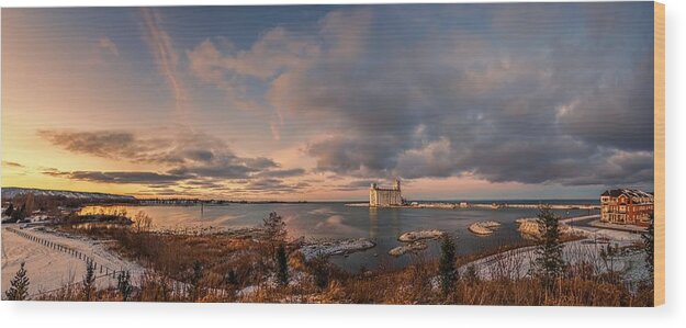 Georgian Bay Wood Print featuring the photograph The last ice on the bay by Jeff S PhotoArt