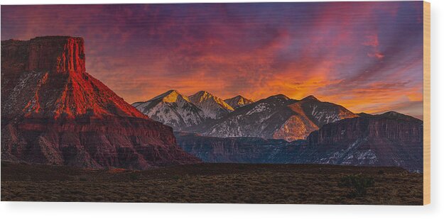 Sunset Wood Print featuring the photograph High Desert Dreams #1 by James Harris