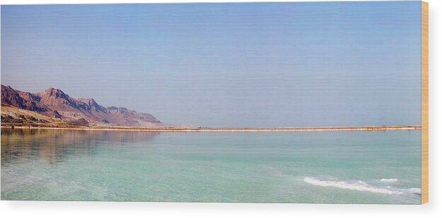 Scenics Wood Print featuring the photograph Dead Sea Panoramic View by Photostock-israel