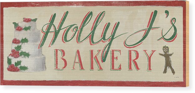 Bakeries Wood Print featuring the painting Holiday Moments Ix by James Wiens