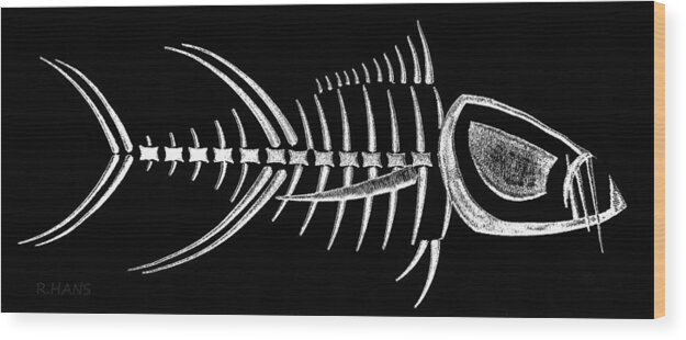 Fish Wood Print featuring the photograph Piranha Bonefish by Rob Hans