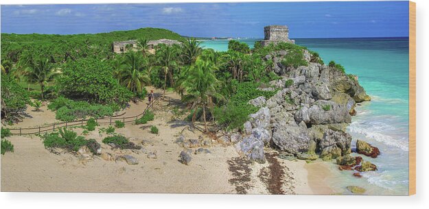 Caribbean Wood Print featuring the photograph The temple by the sea by Sun Travels