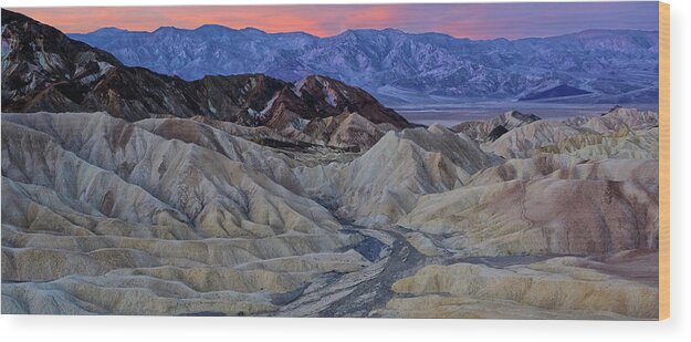 Death Valley Wood Print featuring the photograph Death Valley Sunrise #1 by Jaki Miller