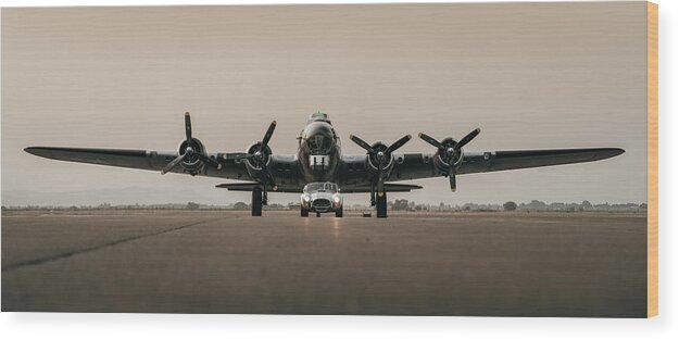 B17 Wood Print featuring the photograph War Machines #1 by David Whitaker Visuals