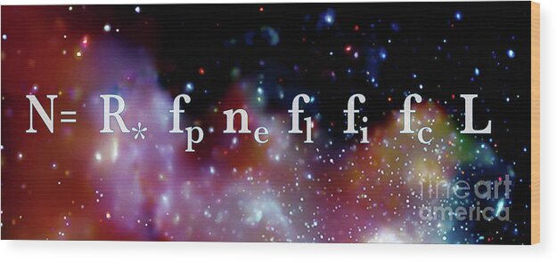 Physics Wood Print featuring the photograph The Drake Equation by Monica Schroeder