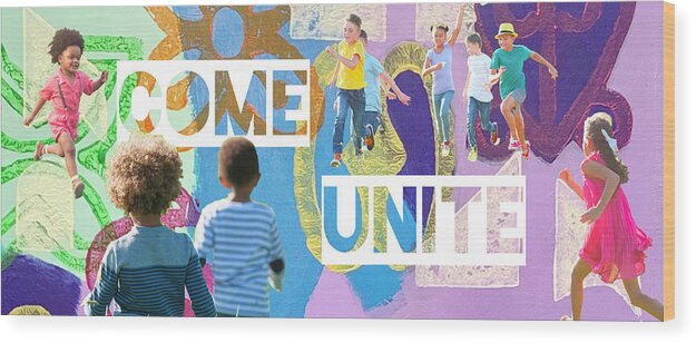  Wood Print featuring the painting Come unite by Clayton Singleton