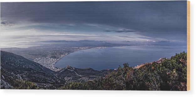 Corinth Wood Print featuring the photograph Corinthian isthmus by Ioannis Konstas