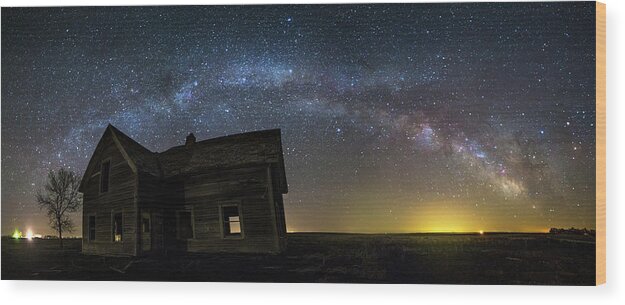 Abandoned House Wood Print featuring the photograph Foreclosure of a Dream by Aaron J Groen