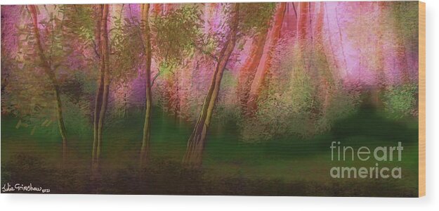 Trees Wood Print featuring the digital art Heaven's Garden by Julie Grimshaw