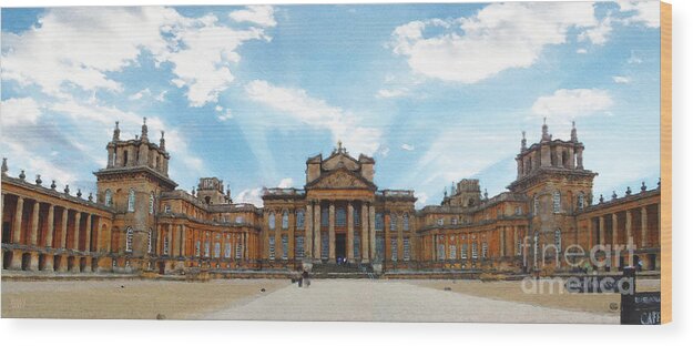Blenheim Palace Wood Print featuring the photograph Morning at Blenheim Palace by Brian Watt