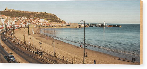 England Wood Print featuring the photograph Scarborough South Shore by Les Hutton