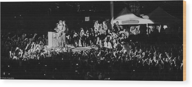 Coldplay Wood Print featuring the photograph Coldplay - Sydney 2012 #2 by Chris Cousins