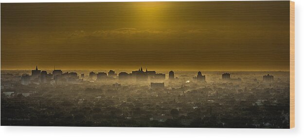 Downtown Wood Print featuring the photograph After the Storm - Miami by Frank Mari
