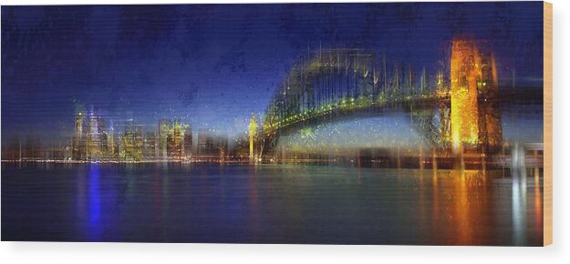 Colorspot Wood Print featuring the photograph City-Art SYDNEY by Melanie Viola