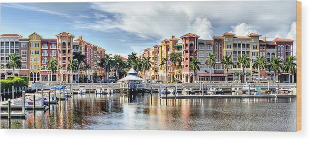 Skyline Wood Print featuring the photograph Naples Bayfront by Carol Eade