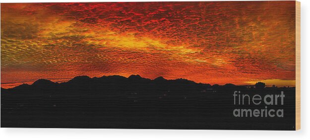 Sunrise Wood Print featuring the photograph Panoramic Sunrise by Robert Bales