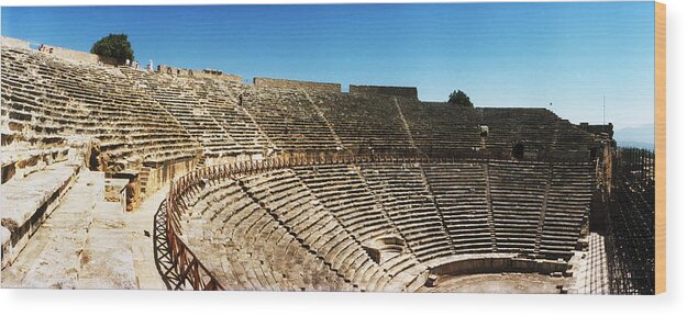 Photography Wood Print featuring the photograph Steps Of The Theatre In The Ruins by Panoramic Images