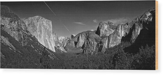 Panorama Wood Print featuring the photograph Yosemite Panorama by Nathan Anglin