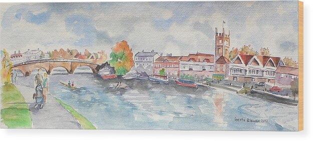 Henley Wood Print featuring the painting Henley on Thames #1 by Geeta Yerra