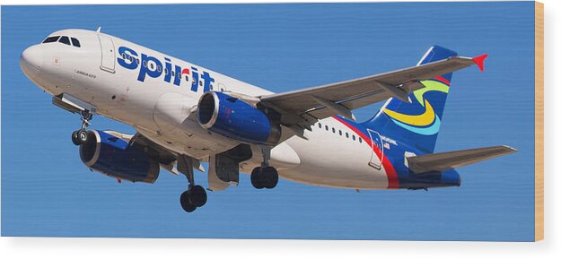 Spirit Wood Print featuring the photograph Spirit Airline #3 by Dart Humeston