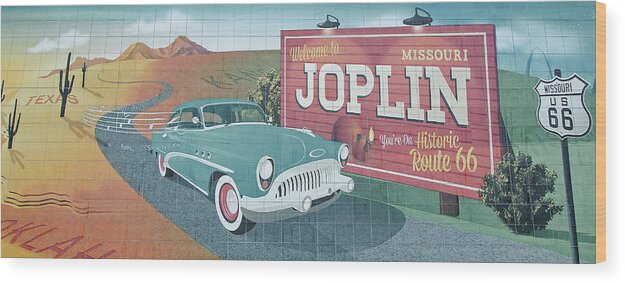 Joplin Route 66 Wood Print featuring the photograph Joplin Route 66 by Susan McMenamin