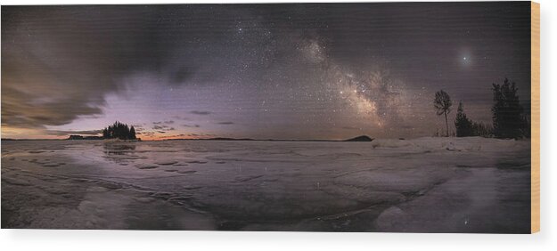 Astrophotography Wood Print featuring the photograph Milky Way at Nautical Twilight by Jakub Sisak