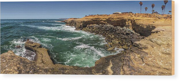 California Wood Print featuring the photograph The Cliffs - Point Loma by Peter Tellone