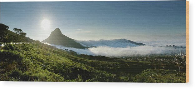 Scenics Wood Print featuring the photograph Late Afternoon Mist Comes In Over Cape by Steve Corner